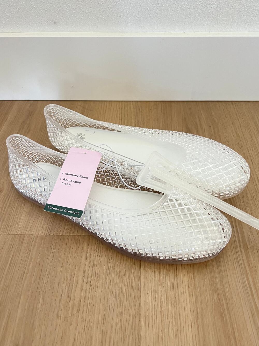 NEW Wild Fable Isabella Clear Jelly Flats Women's Size 10